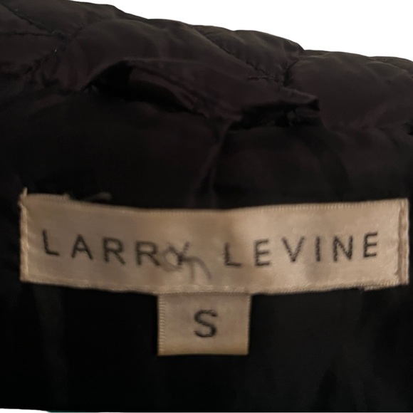 Larry Levine Womens Lightweight Quilted Textured Black Mid-length Puffer SzS - Picture 4 of 14